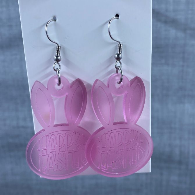 Happy Easter Acrylic Dangle Earrings